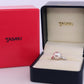 TASAKI Ring. Genuine Platinum Pearl Solitaire. PT900 Akoya pearl Ring. Claw