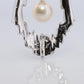 Mikimoto Pendant. Vintage Sterling Silver and 18k Gold Mikimoto Abstract Pearl