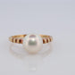 Mikimoto Ring. Vintage 18k Gold Mikimoto Solitaire Pearl ring. Mikimoto Pearl