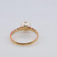 Mikimoto Ring. Vintage 18k Gold Mikimoto Solitaire Pearl ring. Mikimoto Pearl