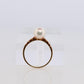 Mikimoto Ring. Vintage 18k Gold Mikimoto Solitaire Pearl ring. Mikimoto Pearl