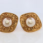 Chanel Earrings. Genuine  CHANEL Mabe Pearl Byzantine Clip on earrings.