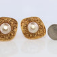 Chanel Earrings. Genuine  CHANEL Mabe Pearl Byzantine Clip on earrings.