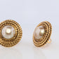 Chanel Earrings. Genuine  CHANEL Mabe Pearl Coil Weave Clip on earrings.