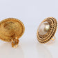 Chanel Earrings. Genuine  CHANEL Mabe Pearl Coil Weave Clip on earrings.