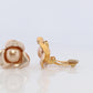 Chanel Earrings. Genuine CHANEL Enamel Camelia Flower Bloom Clip on earrings.