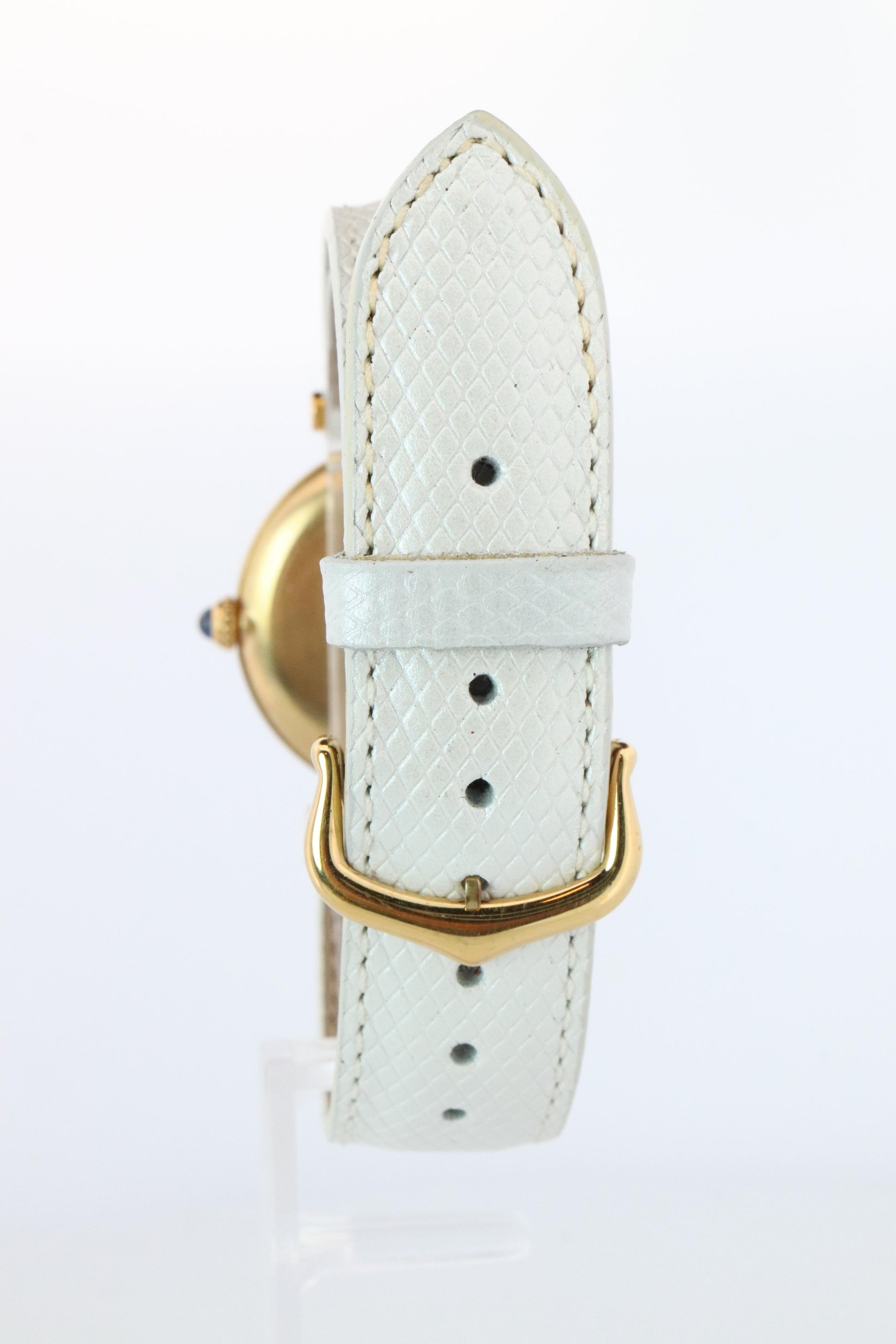 Cartier Watch. Must de Cartier Champagne Dial Vendome Round Argent 590003 30mm.