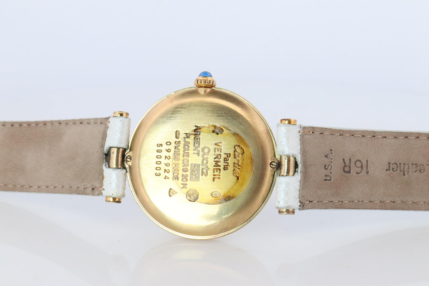 Cartier Watch. Must de Cartier Champagne Dial Vendome Round Argent 590003 30mm.