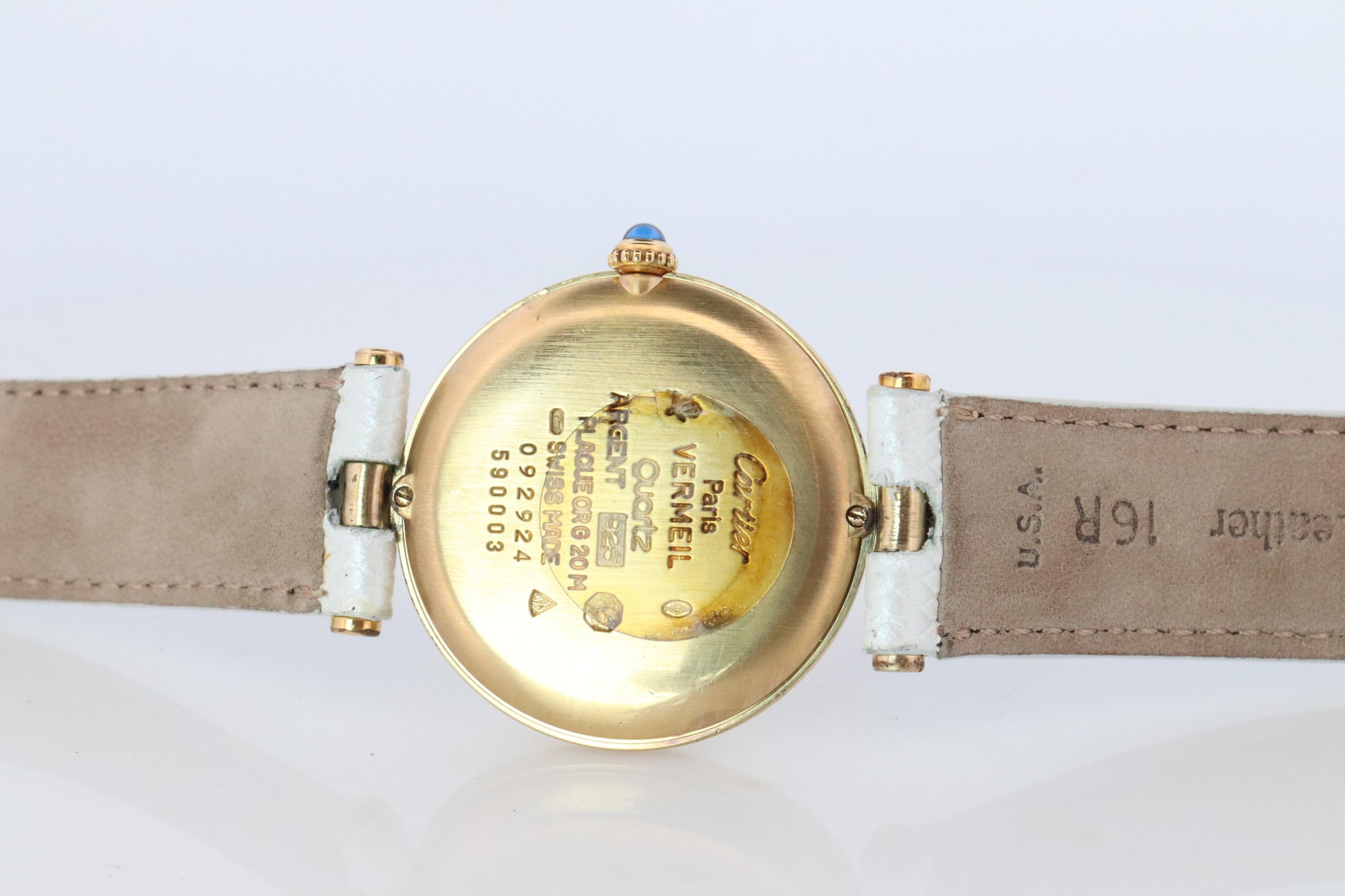 Cartier Watch. Must de Cartier Champagne Dial Vendome Round Argent 590003 30mm.