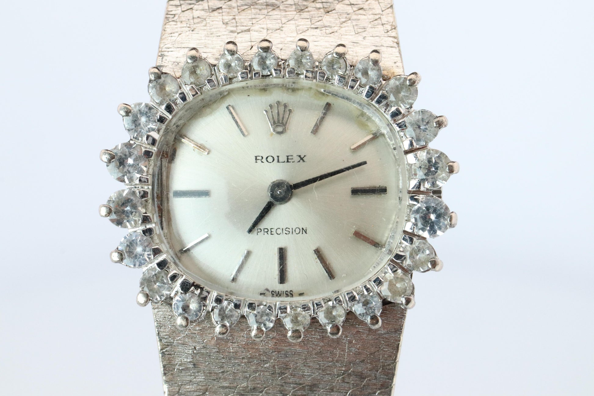Genuine Diamond Rolex Watch. Ladies Rolex 2652 Vintage Genuine Manual Watch.