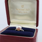 Mikimoto Ring. Vintage Platinum Mikimoto Diamond Pearl ring. PT900 Claw Pearl