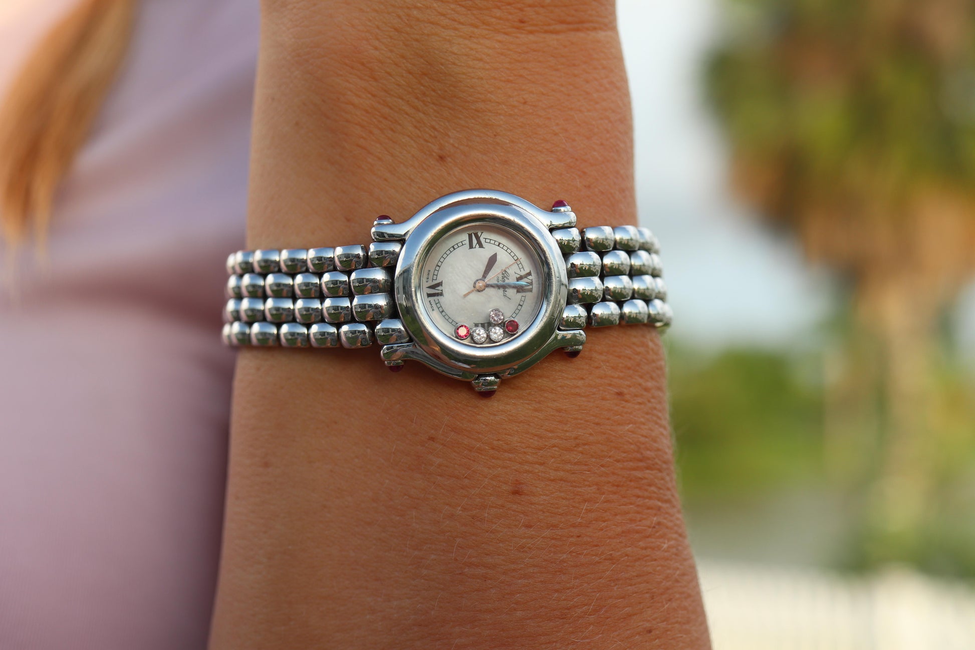 Chopard Happy Sport Ruby Diamond Watch. Chopard LUC 27/8250-21 Ladies