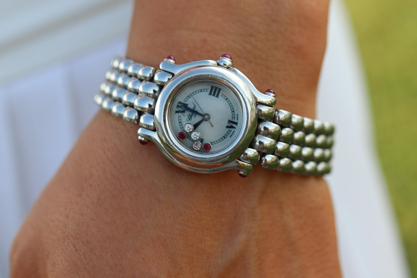 Chopard Happy Sport Ruby Diamond Watch. Chopard LUC 27/8250-21 Ladies