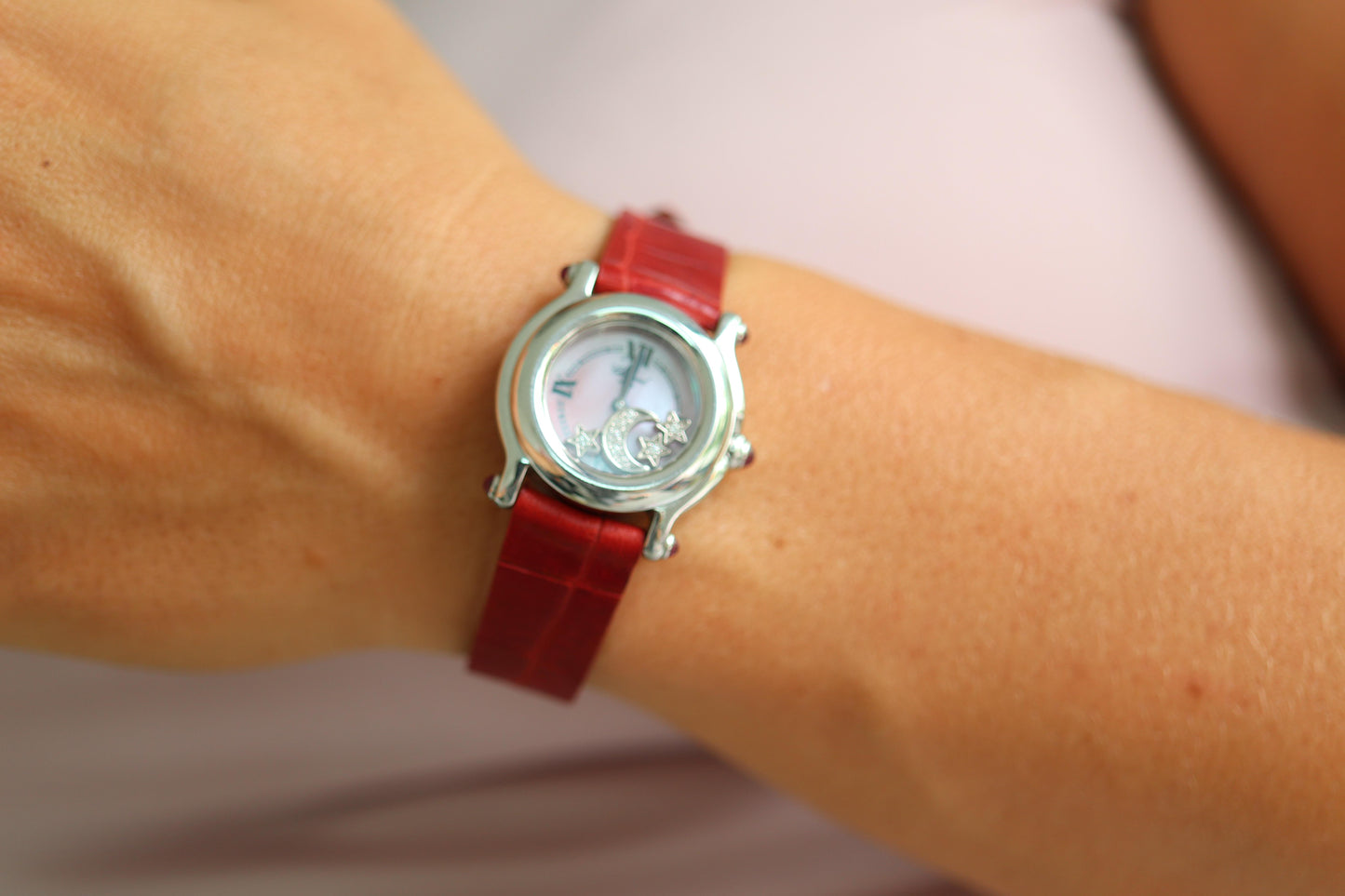 Chopard Happy Sport  Stars Ruby Diamond Watch. Chopard LUC 27/8245-21 Ladies
