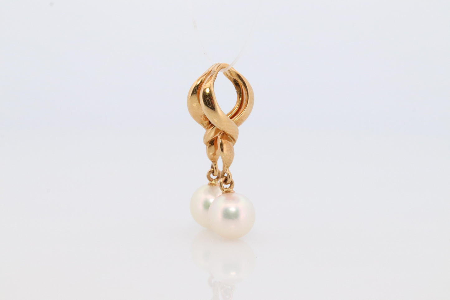 Mikimoto Earrings Jackets. Vintage 18k Gold Mikimoto Pearl drop Enhancers.