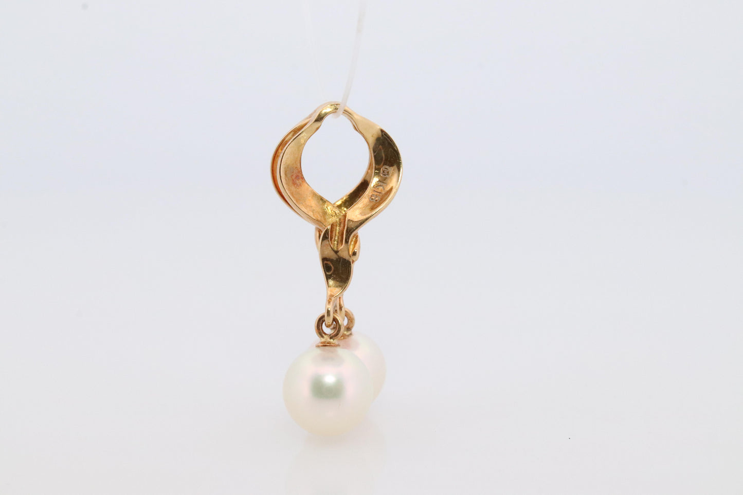 Mikimoto Earrings Jackets. Vintage 18k Gold Mikimoto Pearl drop Enhancers.