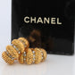 Chanel Earrings. Genuine CHANEL Hoop Crystal Coil Knot Clip on earrings.