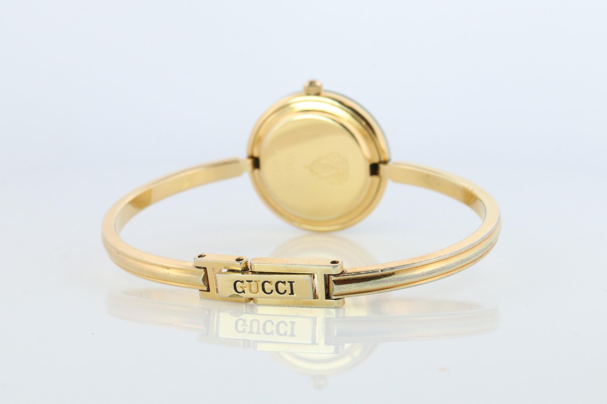 Vintage GUCCI Quartz 1100L Watch. Gucci Ladies Bangle Interchange 10 Bezel watch