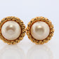 Chanel Earrings. Genuine  CHANEL Mabe Pearl Coil Weave Clip on earrings.