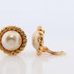 Chanel Earrings. Genuine  CHANEL Mabe Pearl Coil Weave Clip on earrings.