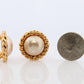 Chanel Earrings. Genuine  CHANEL Mabe Pearl Coil Weave Clip on earrings.