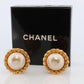 Chanel Earrings. Genuine  CHANEL Mabe Pearl Coil Weave Clip on earrings.