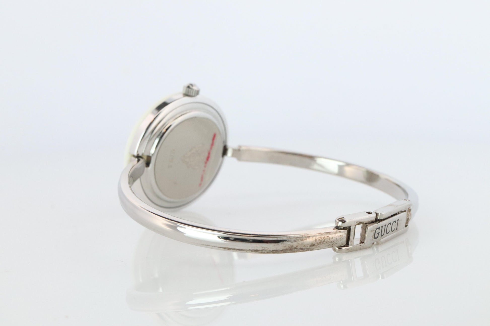 Vintage GUCCI Quartz 11/12.2 Watch Bezels Gucci Ladies Silver Bangle wristwatch
