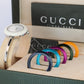 Vintage GUCCI Quartz 11/12.2 Watch Bezels Gucci Ladies Silver Bangle wristwatch