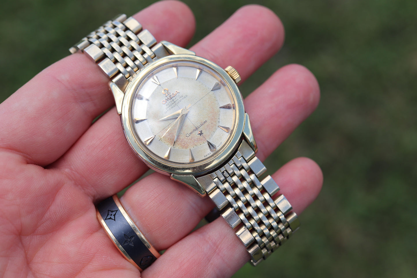 Omega Constellation Pie Pan Watch. Authentic Mens Omega Automatic 5852