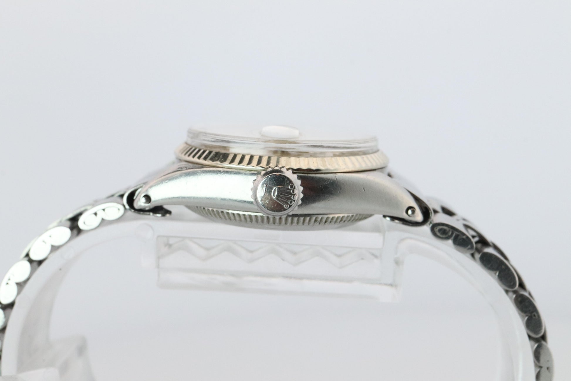 Genuine Rolex 6517 Oyster Perpetual Watch. Ladies ROLEX Automatic WG Bezel.