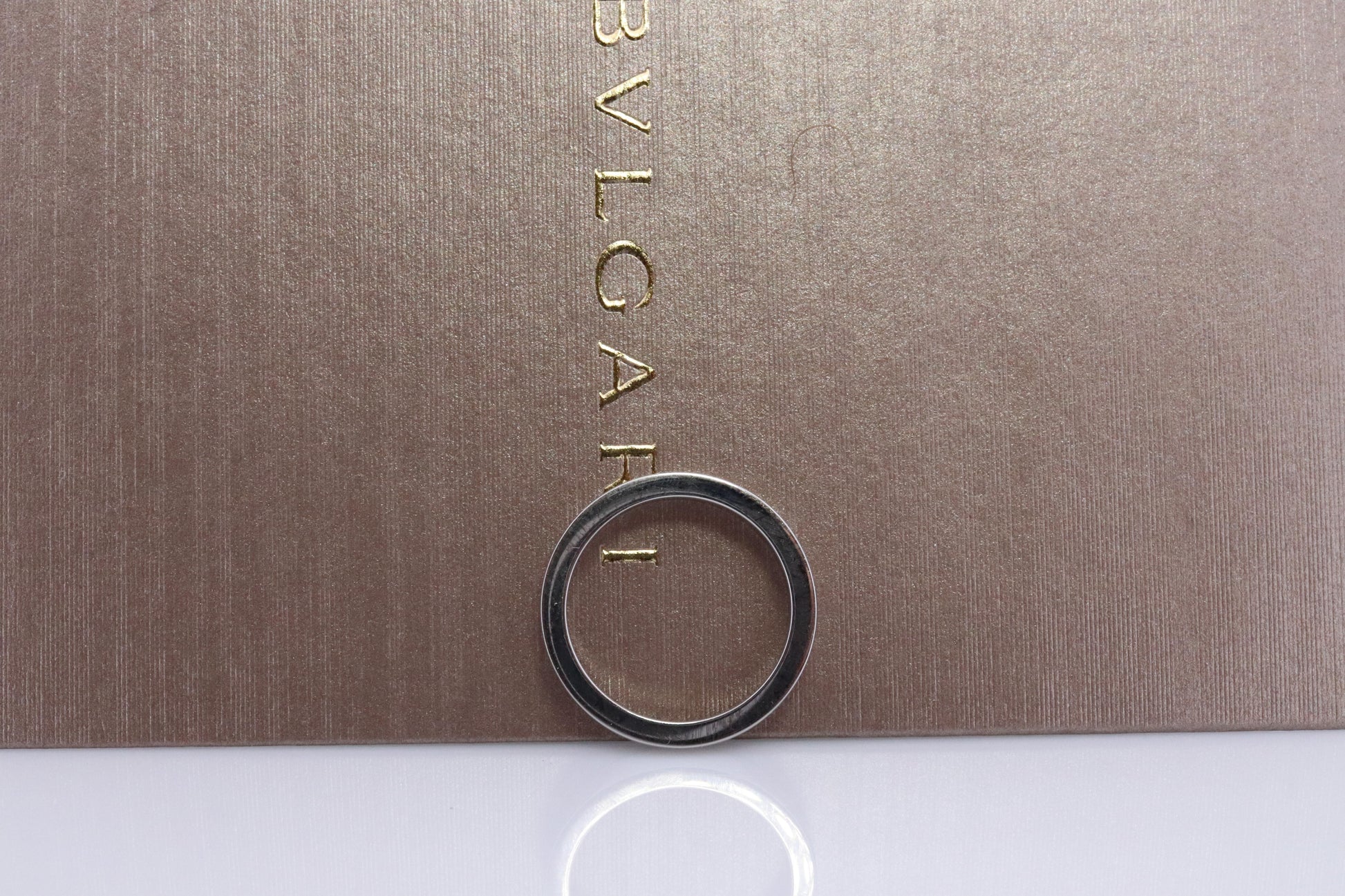 Bvlgari Ring. Bulgari Marry ME Platinum plain Band Pt950 Flat Genuine Bvlgari