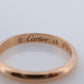 CARTIER 18k 750 Yellow Gold Ring. Cartier 2.5mm 18k wedding band.