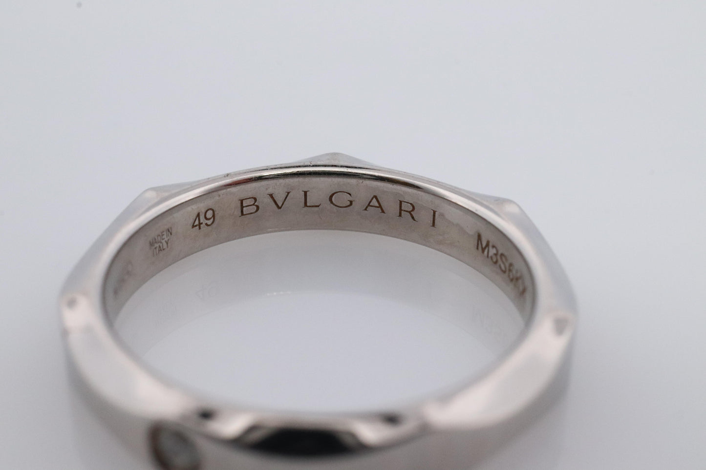 Bvlgari Ring. Infinito PT950 Platinum Diamond solitaire Bulgari Band.