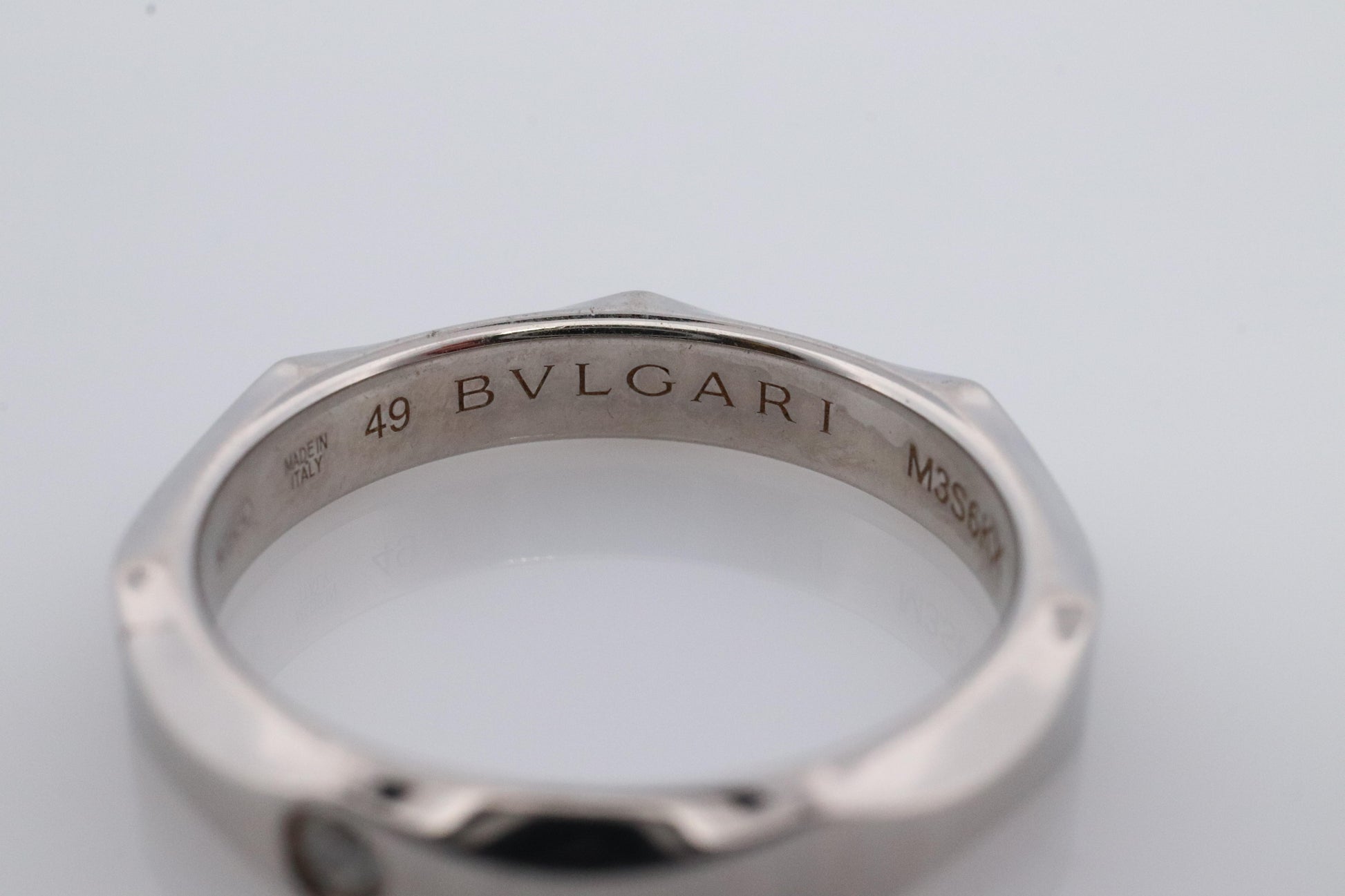 Bvlgari Ring. Infinito PT950 Platinum Diamond solitaire Bulgari Band.