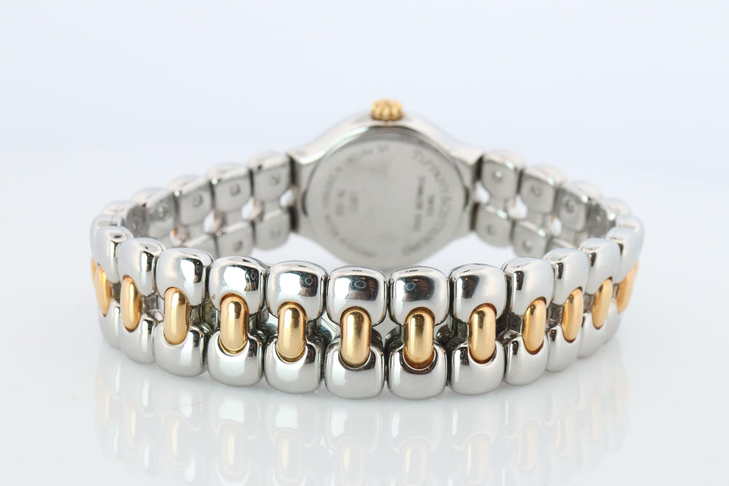 Tiffany and Co Watch. 18k Tiffany Tesoro Stainless Steel Ladies 25mm Wristwatch