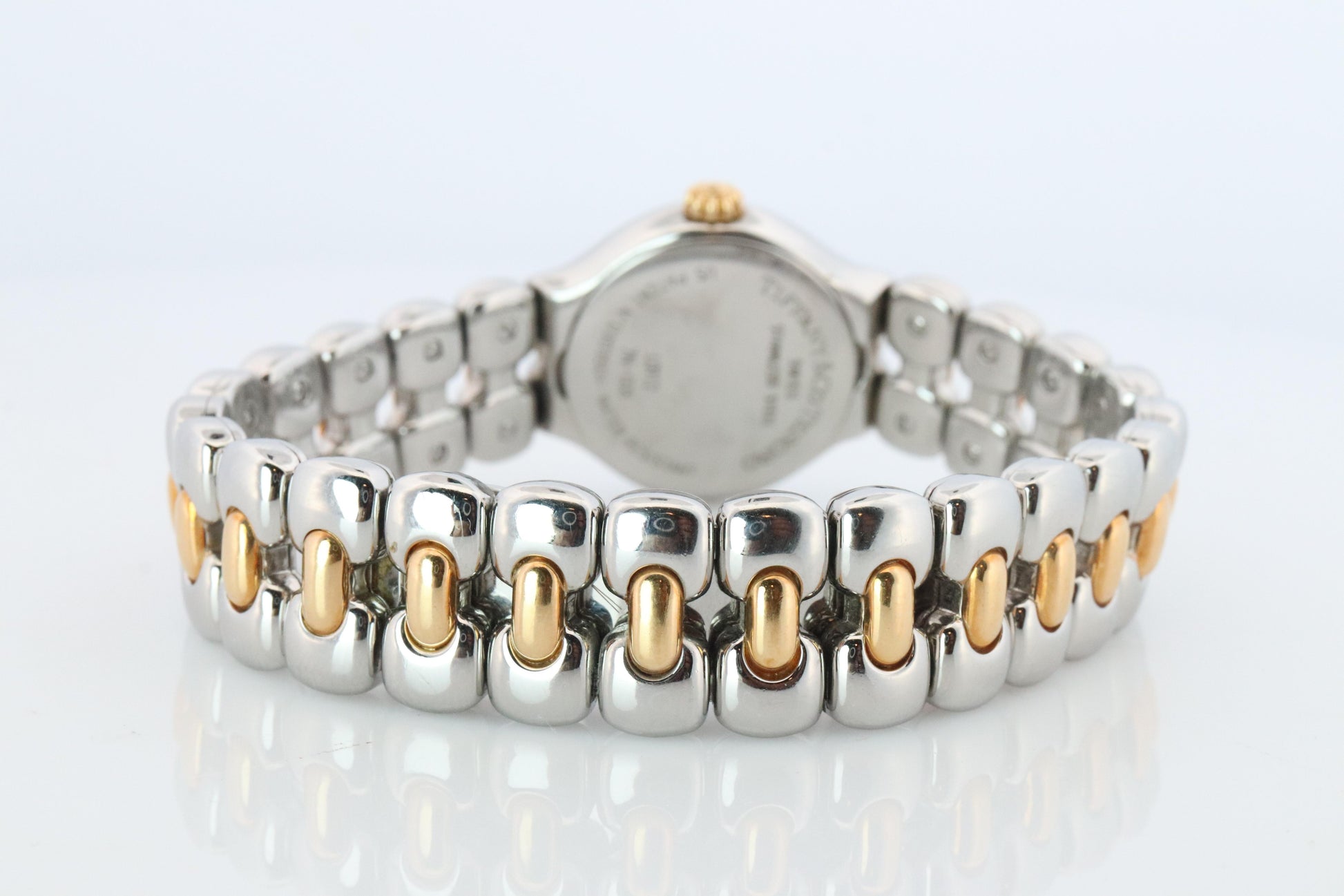 Tiffany and Co Watch. 18k Tiffany Tesoro Stainless Steel Ladies 25mm Wristwatch