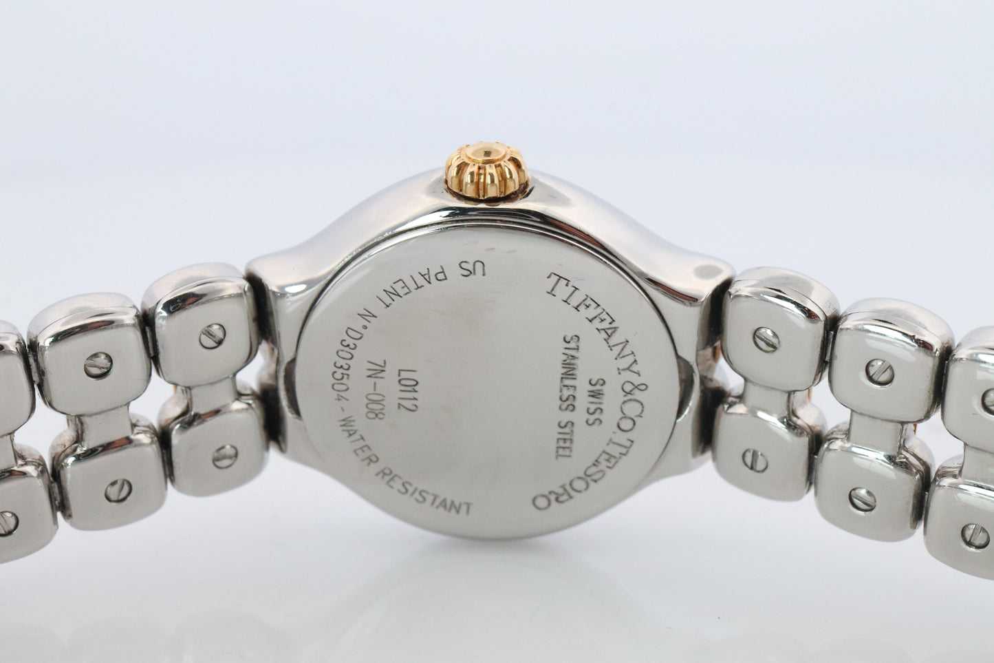 Tiffany and Co Watch. 18k Tiffany Tesoro Stainless Steel Ladies 25mm Wristwatch