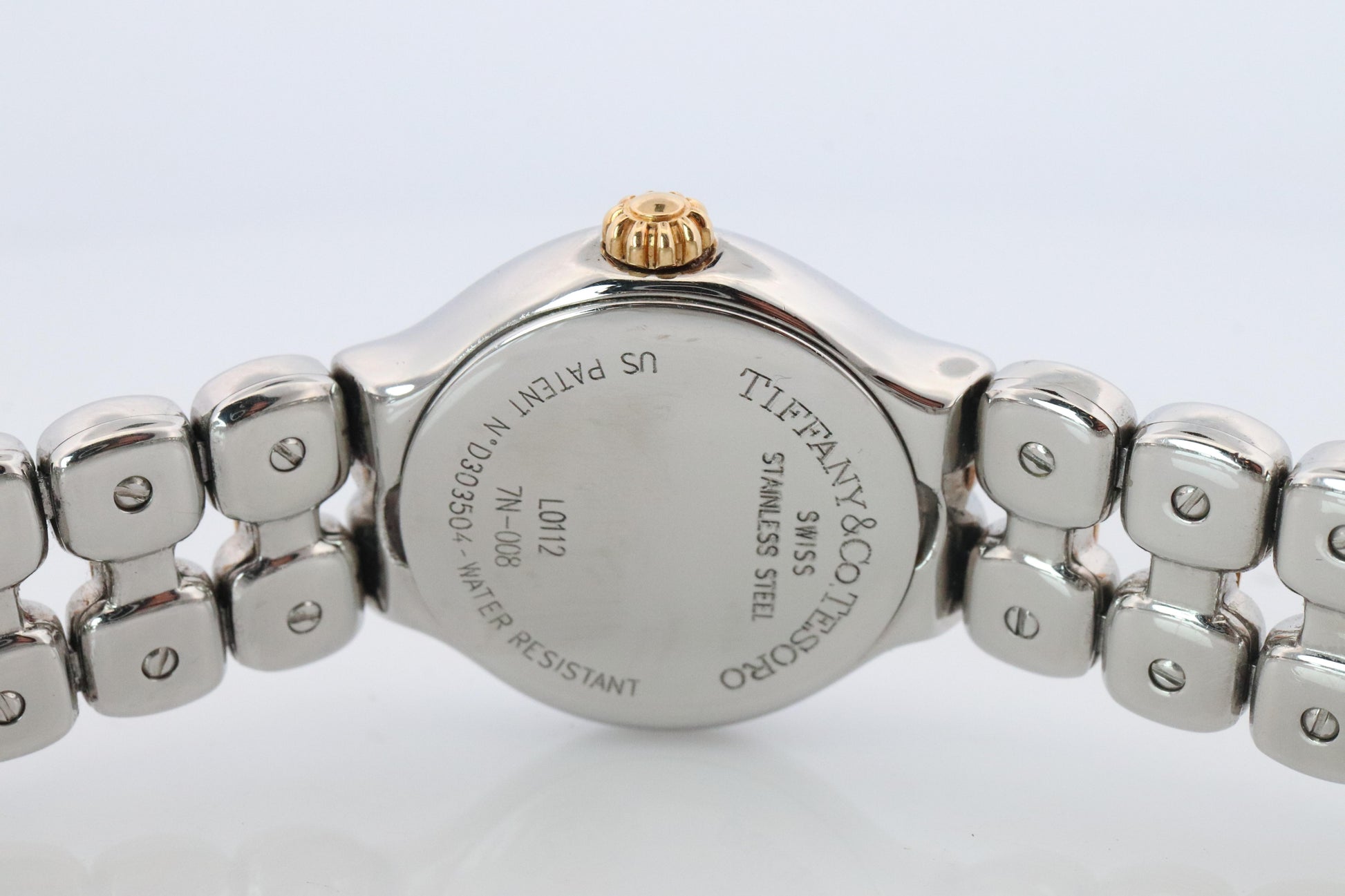 Tiffany and Co Watch. 18k Tiffany Tesoro Stainless Steel Ladies 25mm Wristwatch