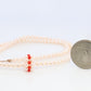 Tasaki Necklace. 18k Tasaki Pearl and Coral Bead Strand Necklace.