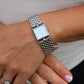 Van Cleef and Arpels 522642 watch. Classique Square Blue Shell Dial