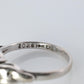 14k Gray Star Sapphire Natural Oval Cabochon ring. Gray Sapphire Diamond ring.