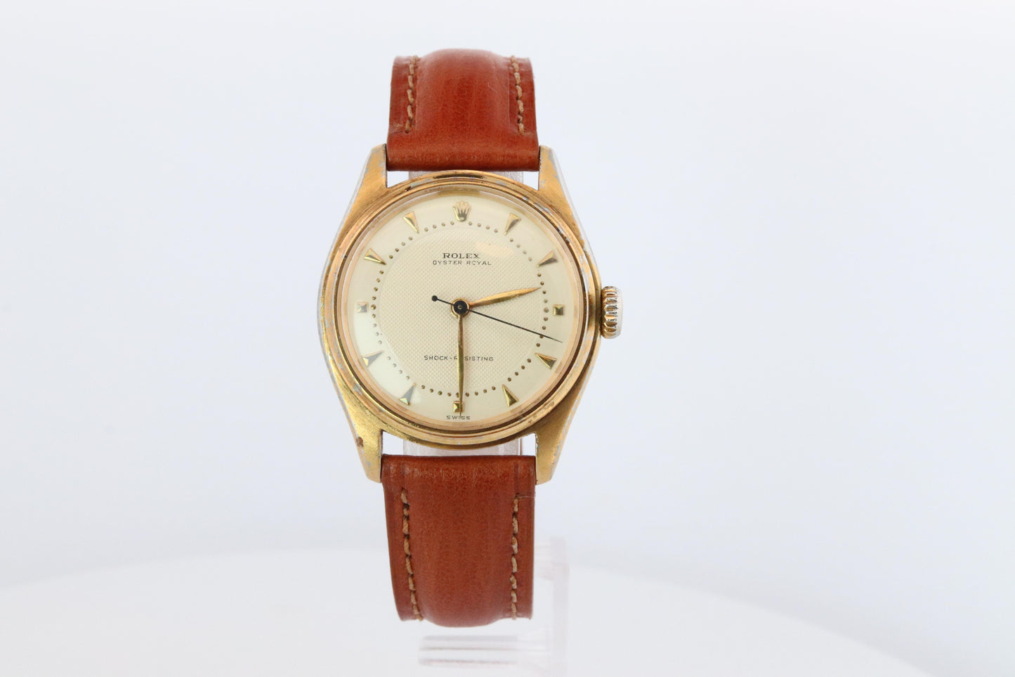 ROLEX Watch. Rolex ref. 6144 1950s Stainless Steel Mens Rolex watch.