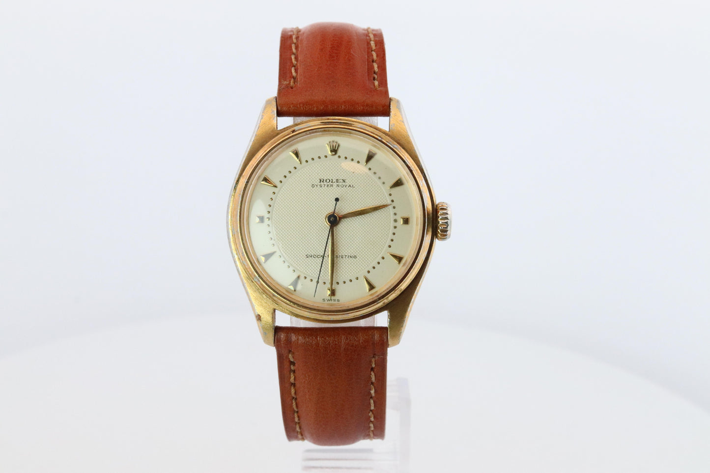ROLEX Watch. Rolex ref. 6144 1950s Stainless Steel Mens Rolex watch.