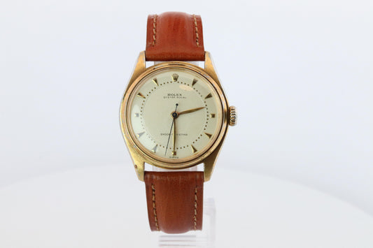 ROLEX Watch. Rolex ref. 6144 1950s Stainless Steel Mens Rolex watch.