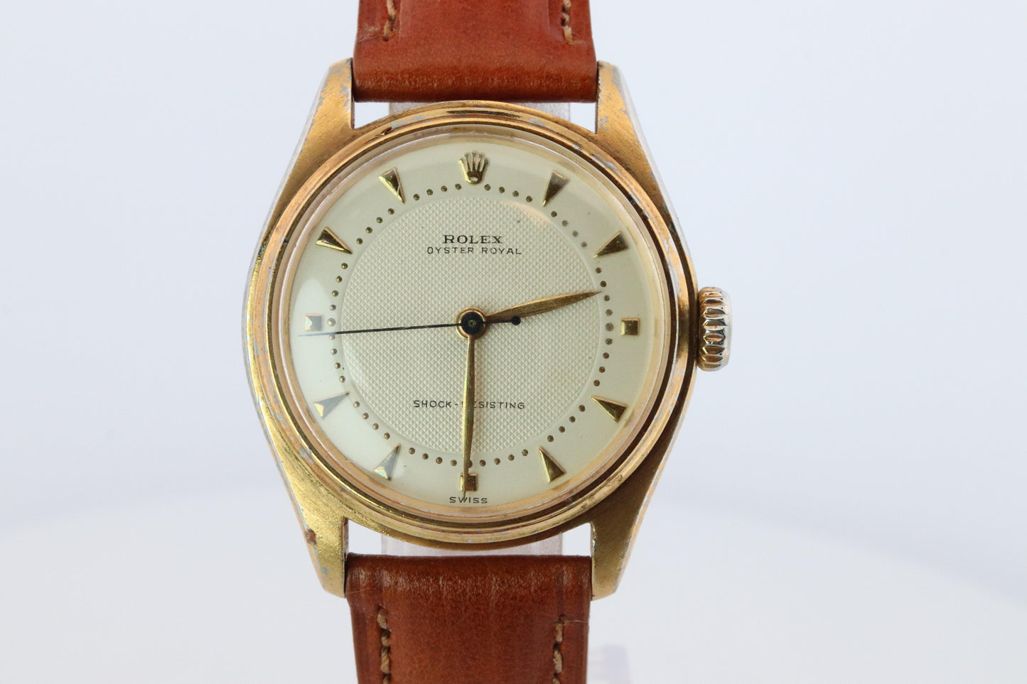 ROLEX Watch. Rolex ref. 6144 1950s Stainless Steel Mens Rolex watch.