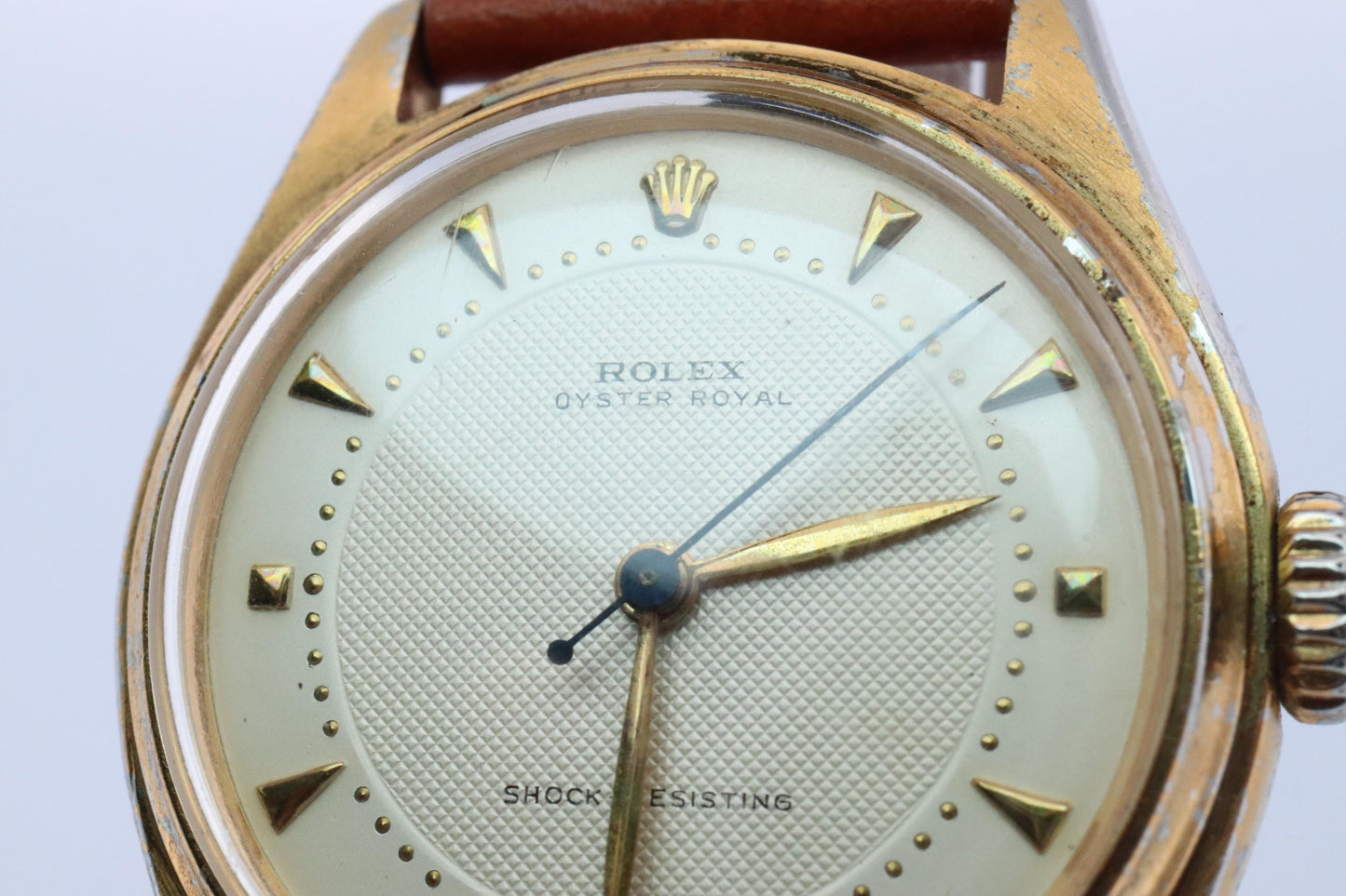 ROLEX Watch. Rolex ref. 6144 1950s Stainless Steel Mens Rolex watch.