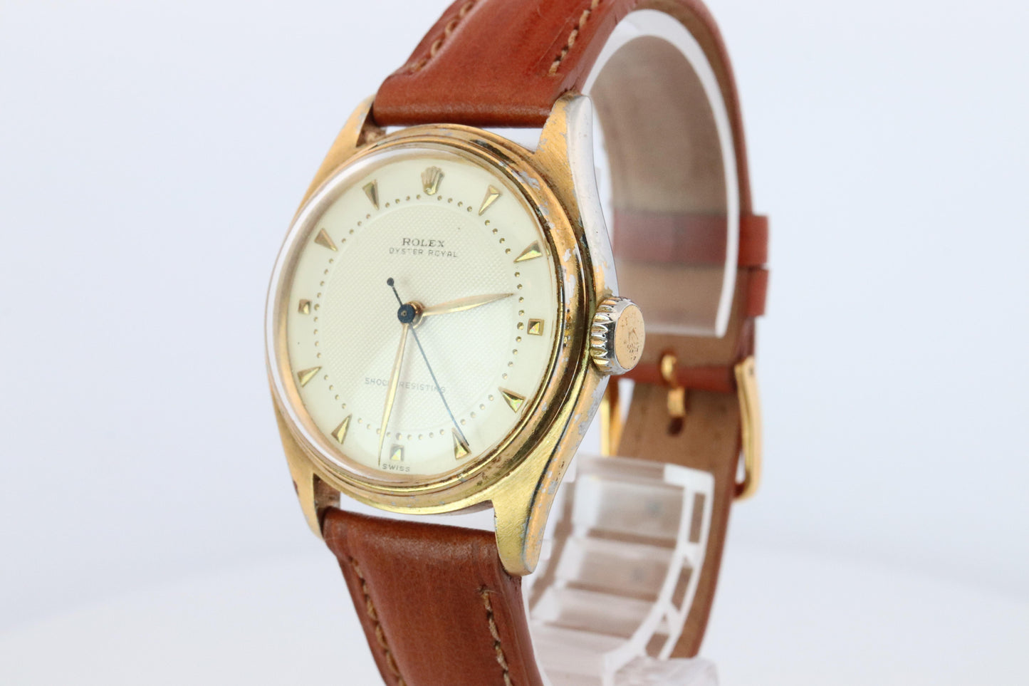 ROLEX Watch. Rolex ref. 6144 1950s Stainless Steel Mens Rolex watch.