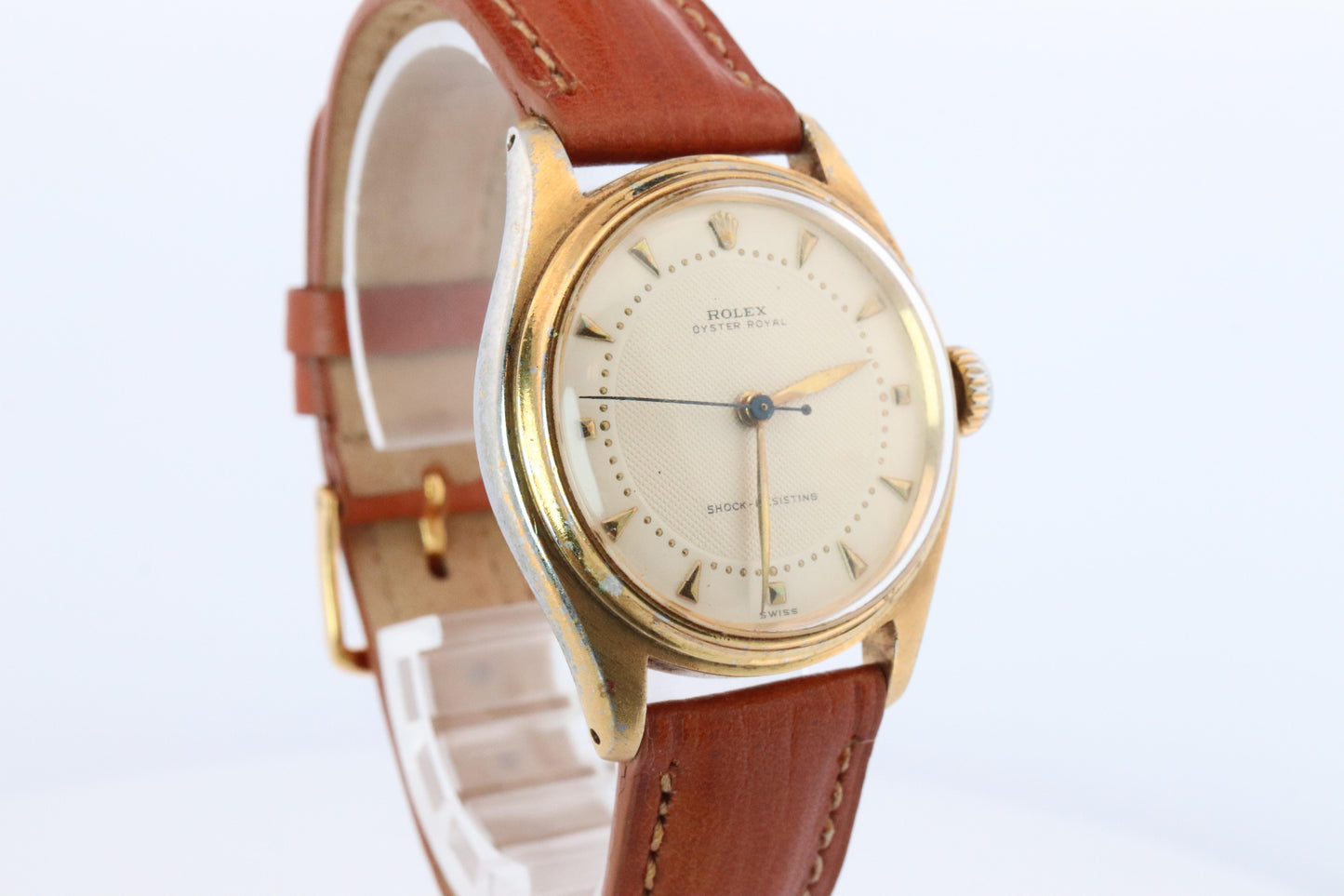 ROLEX Watch. Rolex ref. 6144 1950s Stainless Steel Mens Rolex watch.