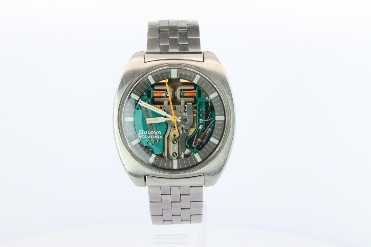 Vintage BULOVA Accutron watch. Spaceview Bulova Accutron Electric Transparent.