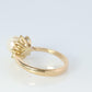 14k Pearl and Diamond Halo ring. 14k White gold Solitaire Halo ring with AKOYA